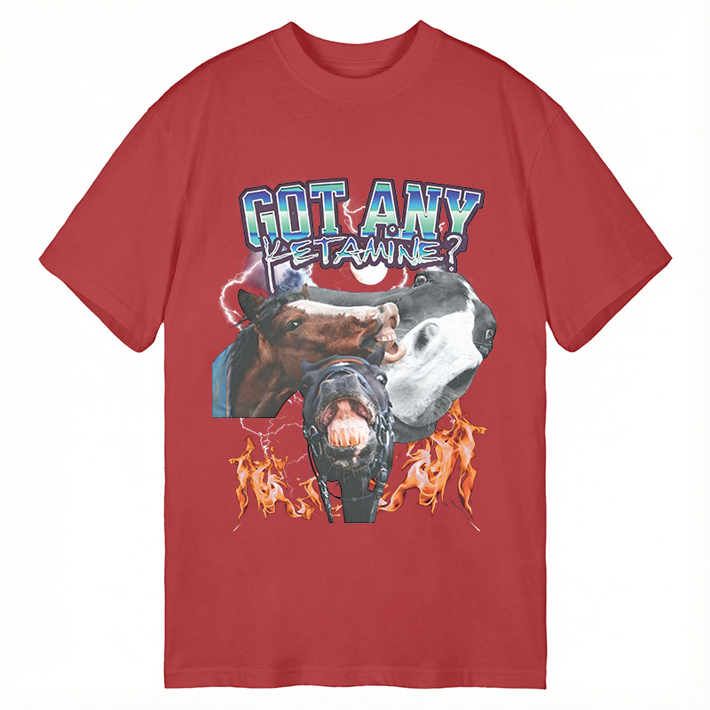 Tokyocanvas Got Any Ketamine? Funny Horse Meme Classic T-Shirt