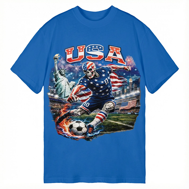 Tokyocanvas USA Soccer Skull Classic T-Shirt