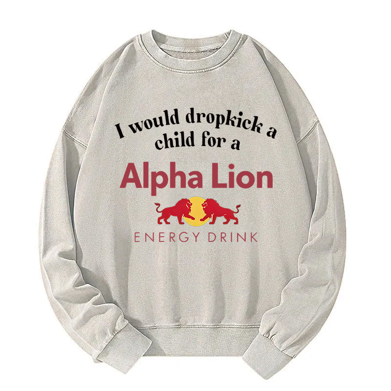 Tokyocanvas I Would Dropkick A Child For An Energy Drink Washed Sweatshirt