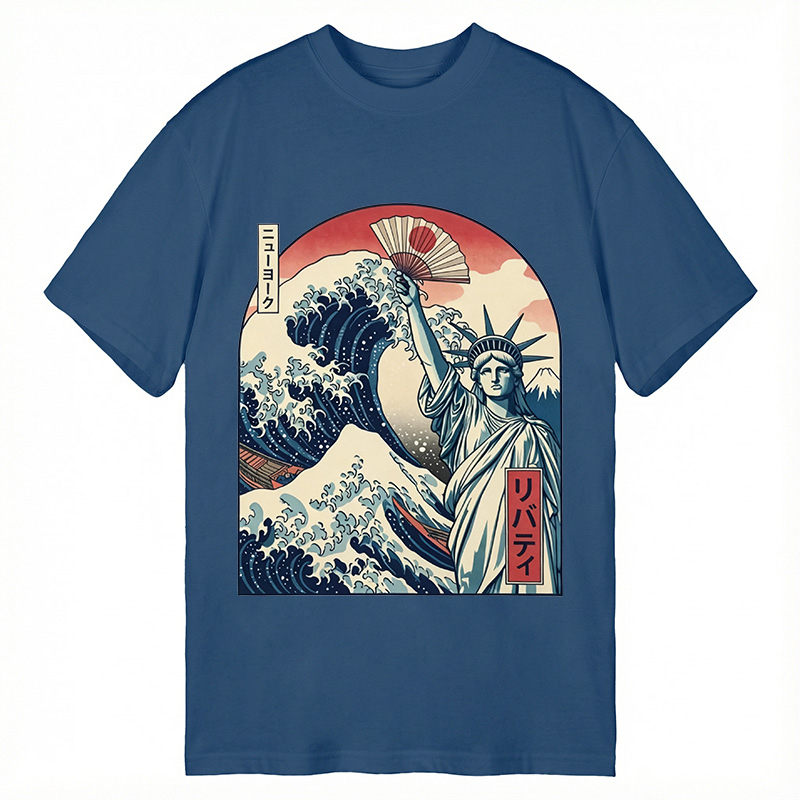 Tokyocanvas Ukiyo-e Statue Of Liberty Classic T-Shirt