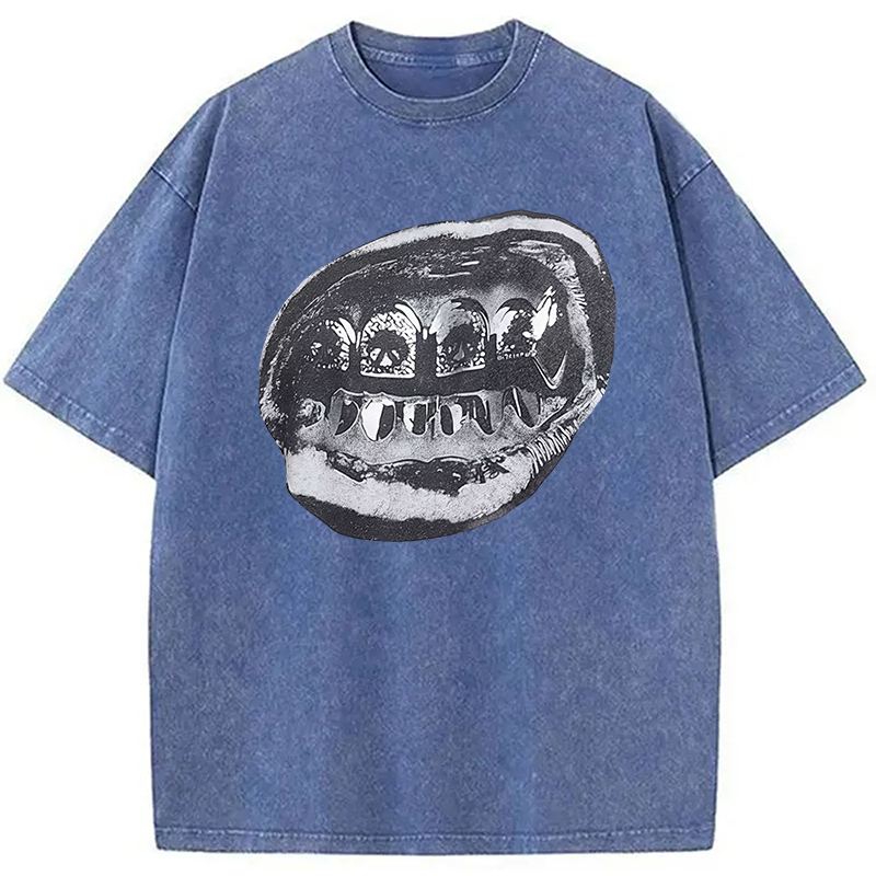 Tokyocanvas Foil Diamonds Lips Washed T-Shirt
