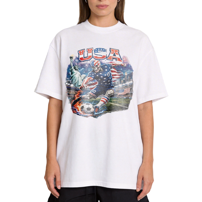Tokyocanvas USA Soccer Skull Classic T-Shirt