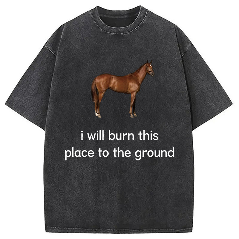 Tokyocanvas I Will Burn This Place To The Ground Washed T-Shirt