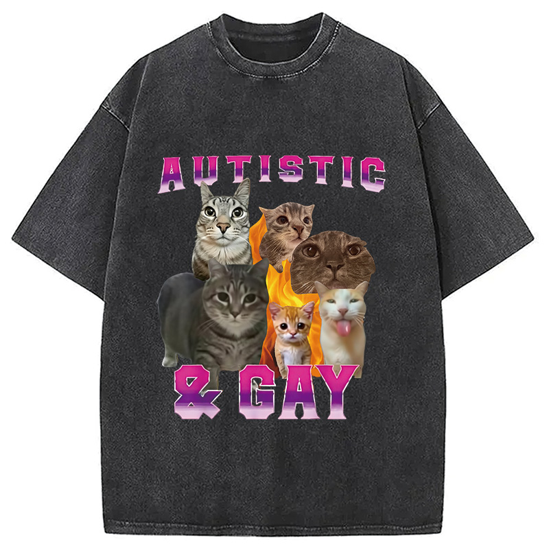 Tokyocanvas Funny Memes Brainrot Brain Rot Washed T-Shirt