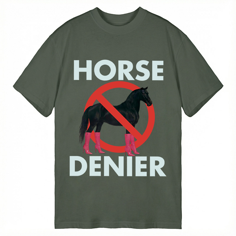 Tokyocanvas Funny High-Heel Noir Horse Denier Classic T-Shirt