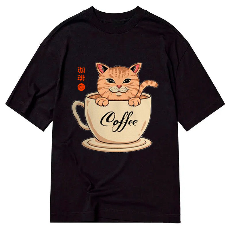 Tokyocanvas A Cup Of Coffee Cat Classic T-Shirt