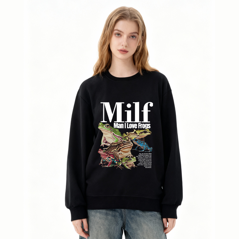 Tokyocanvas Man I Love Frogs Meme Classic Sweatshirt