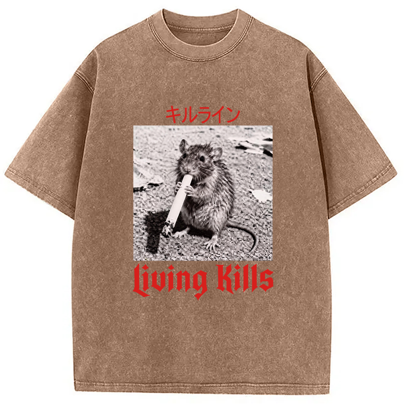 Tokyocanvas Living Kills Washed T-Shirt