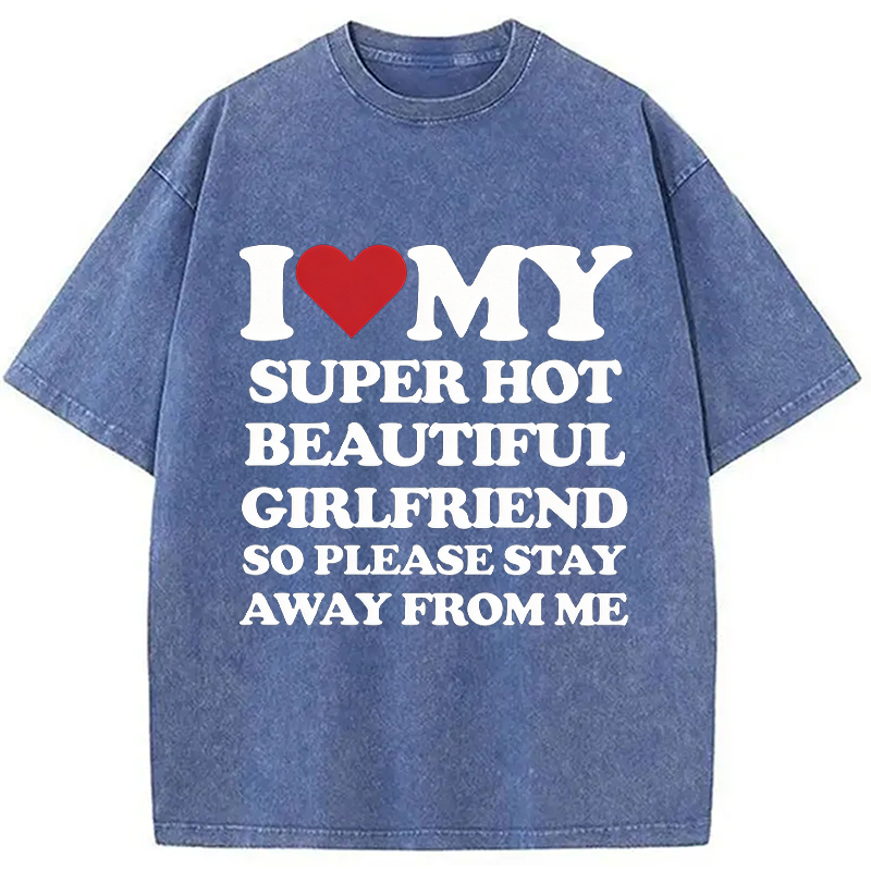 Tokyocanvas I Love My Girlfriend Washed T-Shirt