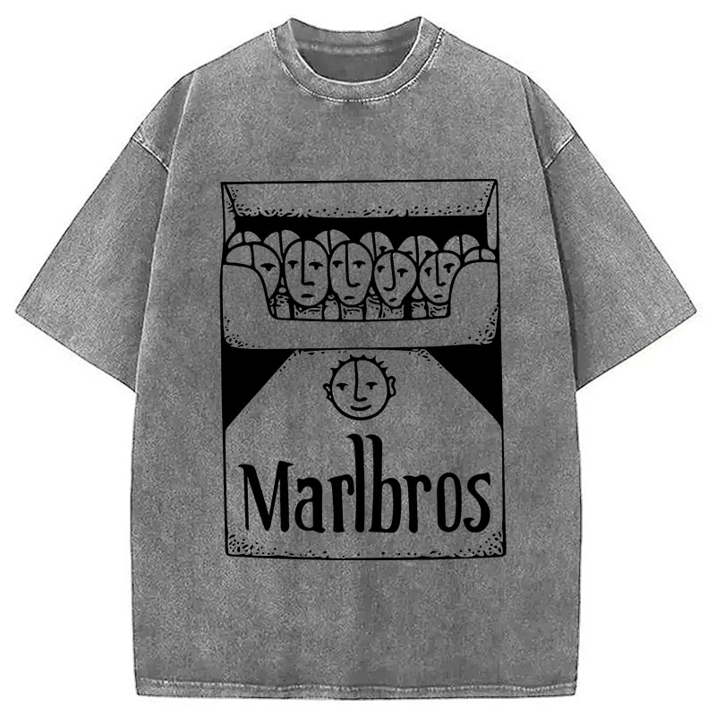 Tokyocanvas Abstract Faces Pack Washed T-Shirt