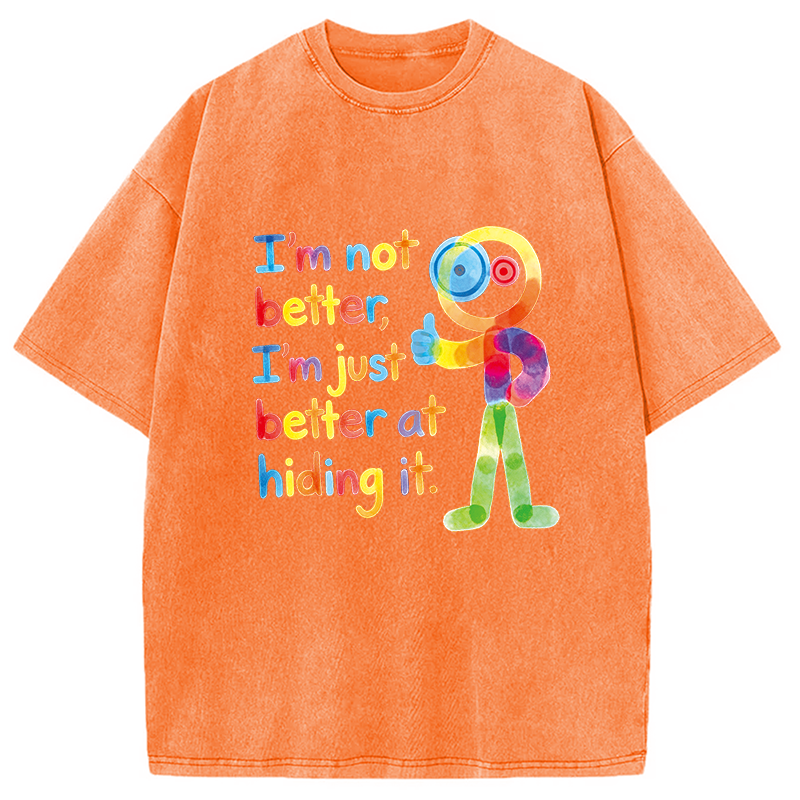 Tokyocanvas I'm Not Better I'm Just Better at Hiding It Washed T-Shirt