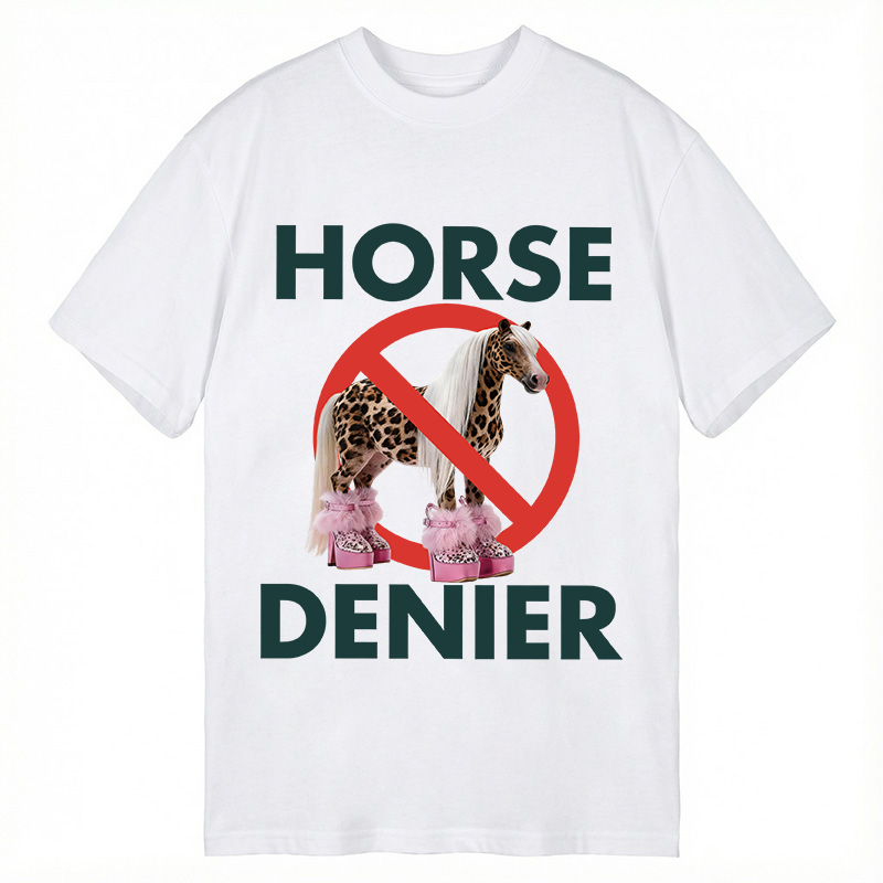 Tokyocanvas Funny Leopard Diva Horse Denier Classic T-Shirt