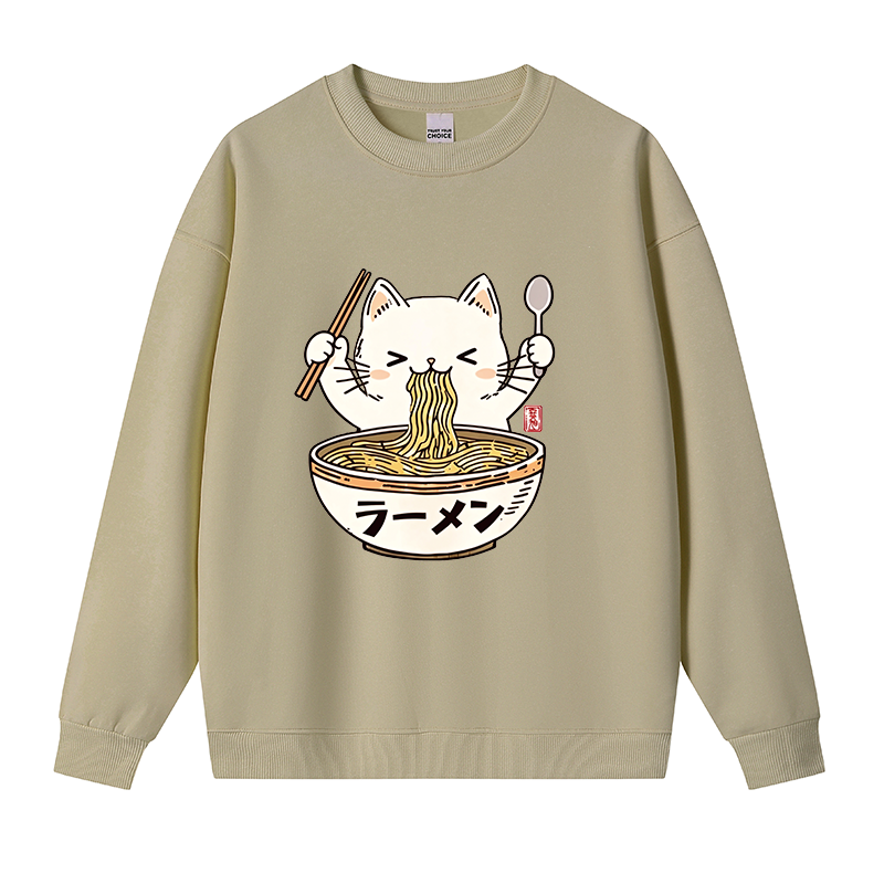 Tokyocanvas Purramen Time Fleece Lined Sweatshirt