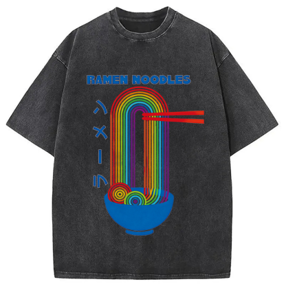 Tokyocanvas Ramen Rainbow Washed T-Shirt