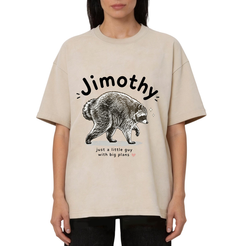Tokyocanvas Jimothy Just A Little Guy With Big Plans Washed T-Shirt