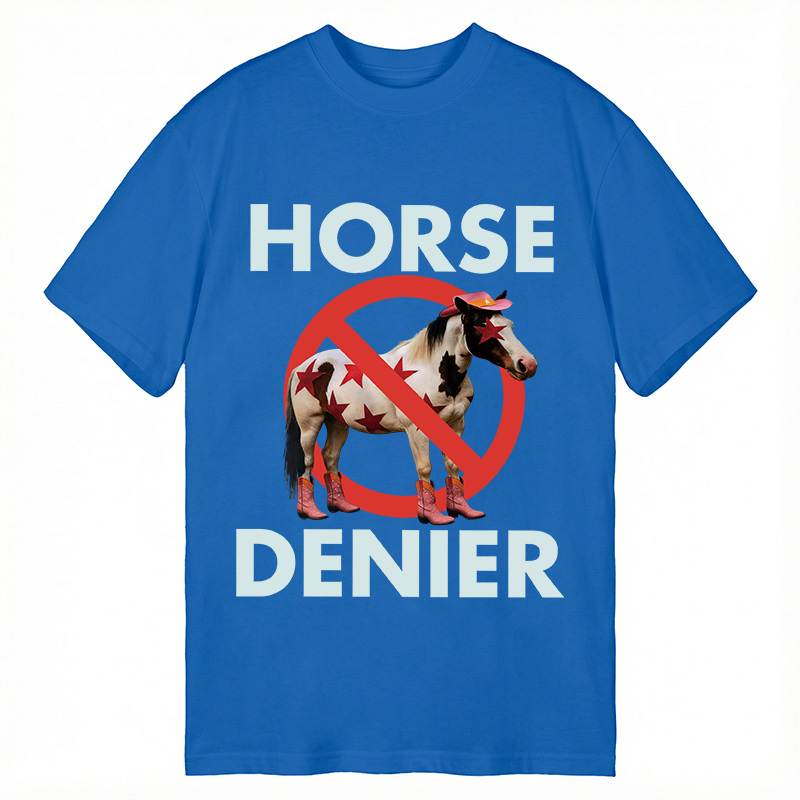Tokyocanvas Funny Star-Spangled Cowboy Horse Denier Classic T-Shirt