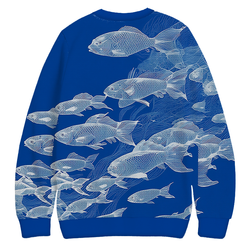 Tokyocanvas Blueprint Of The Sea Casual Ugly Sweatshirt