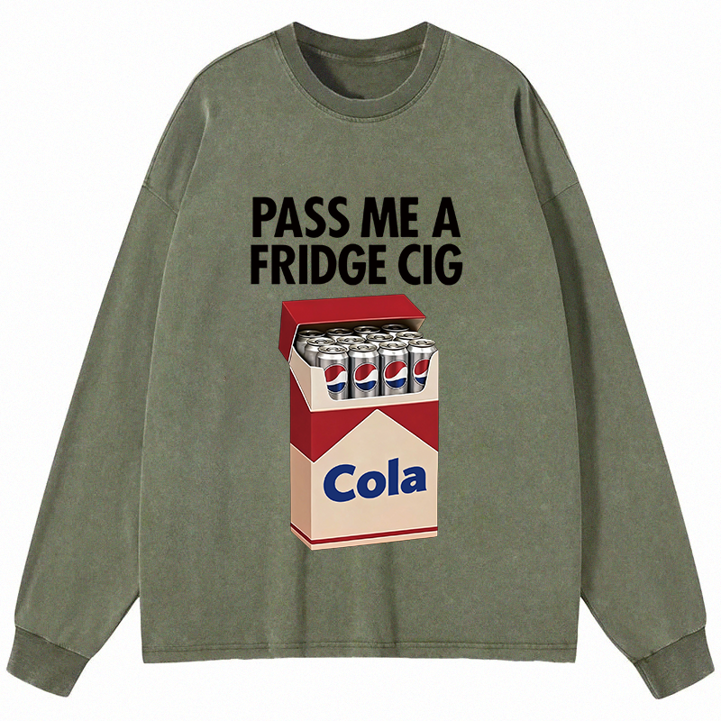 Tokyocanvas I Need A Diet Pepsi Long Sleeve Washed T-Shirt