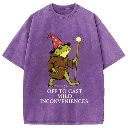 Tokyocanvas Funny DnD Frog Washed T-Shirt