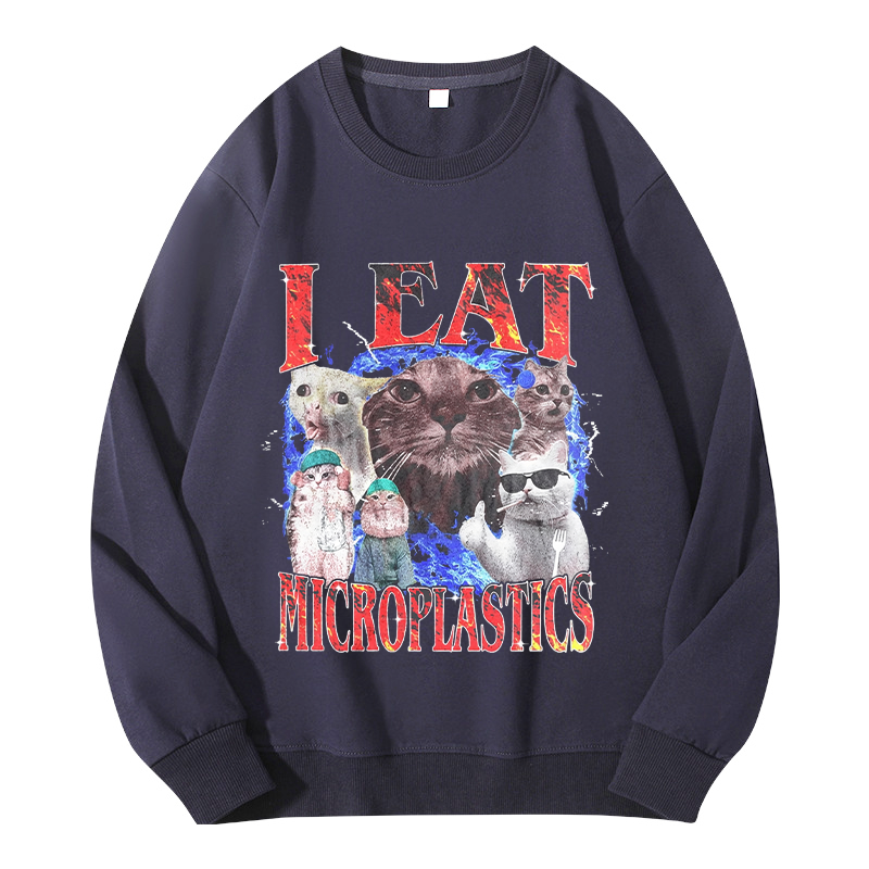 Tokyocanvas I Eat Microplastics Classic Sweatshirt