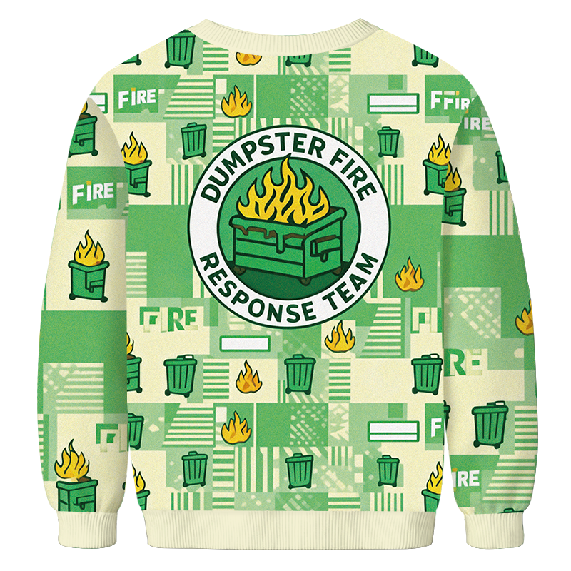 Tokyocanvas Dumpster Fire Response Team Casual Ugly Sweatshirt
