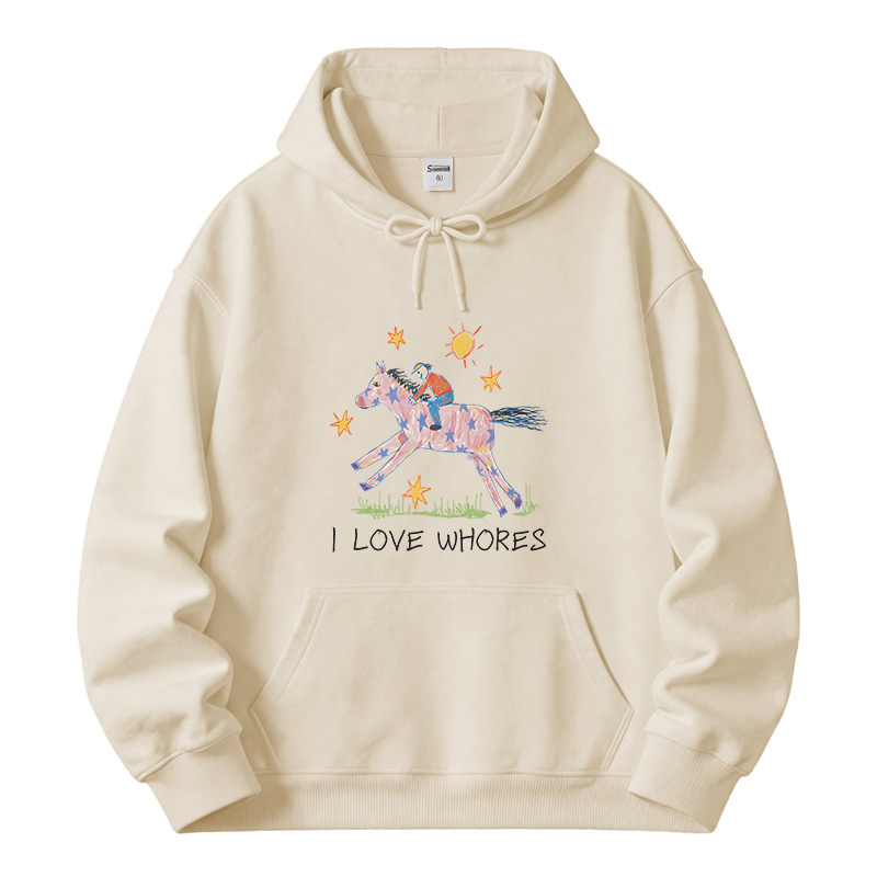Tokyocanvas I Love Whores Fleece Lined Hoodie