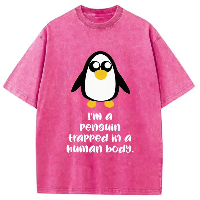Tokyocanvas i'm A Penguin Washed T-Shirt