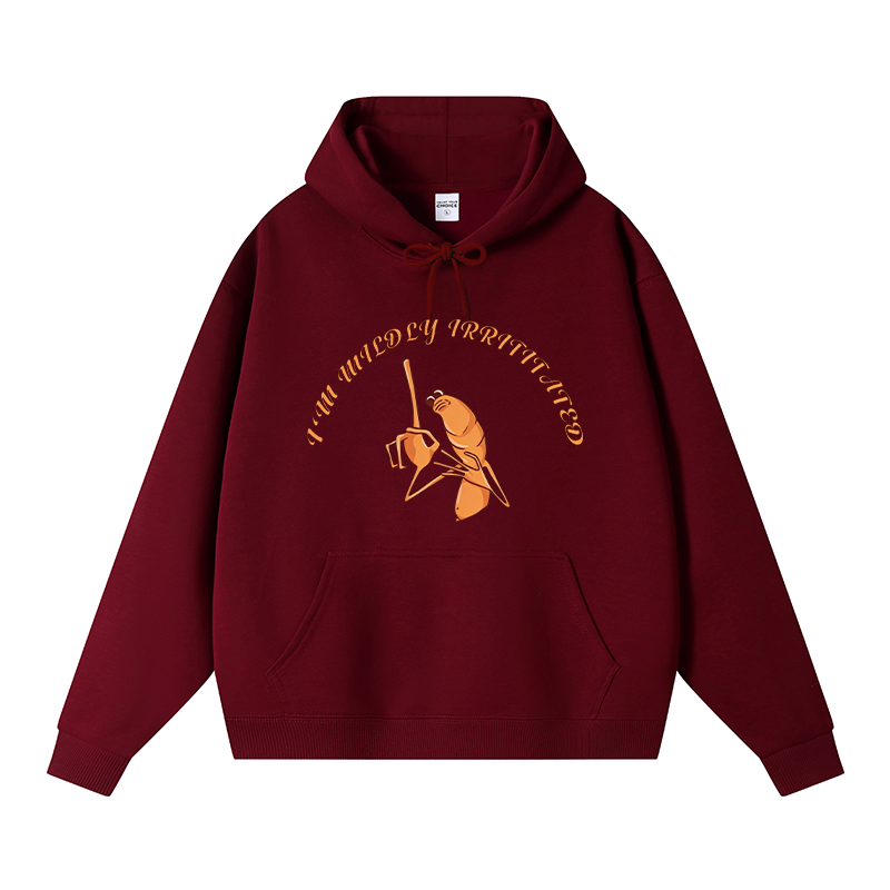 Tokyocanvas I'm Mildly Irritated Fleece Lined Hoodie