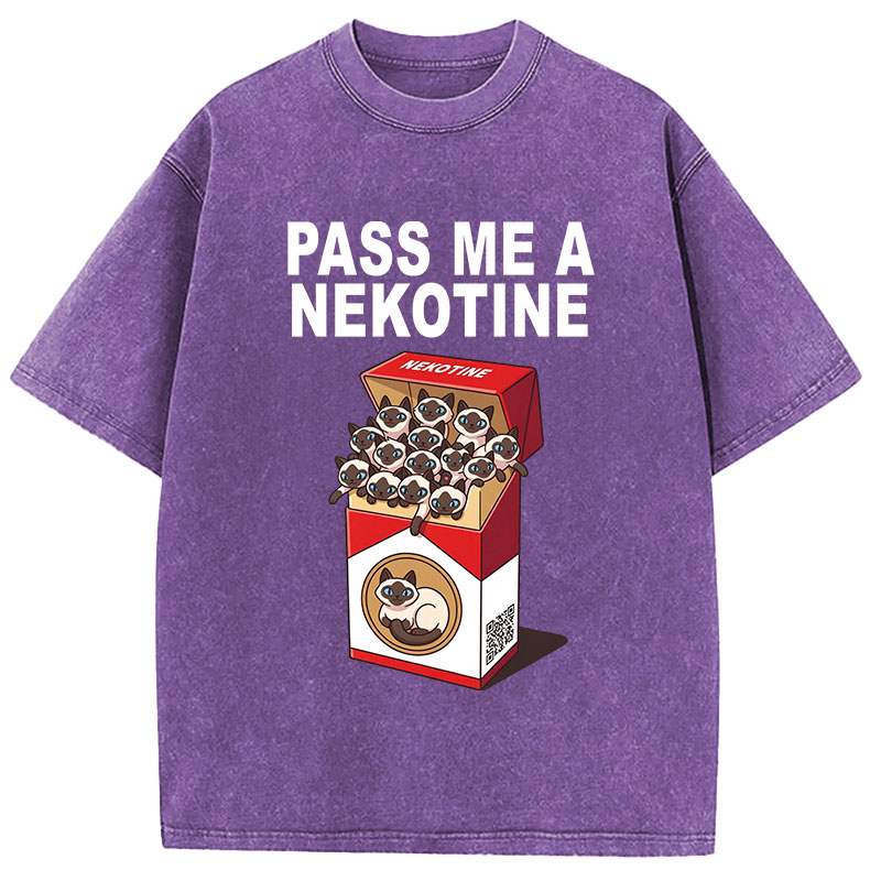 Tokyocanvas Pass Me A Nekotine Washed T-Shirt
