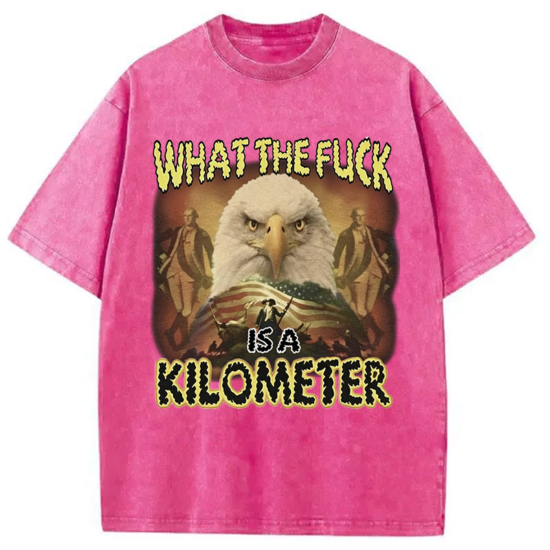 Tokyocanvas What The Fck Is A Kilometer Washed T-Shirt