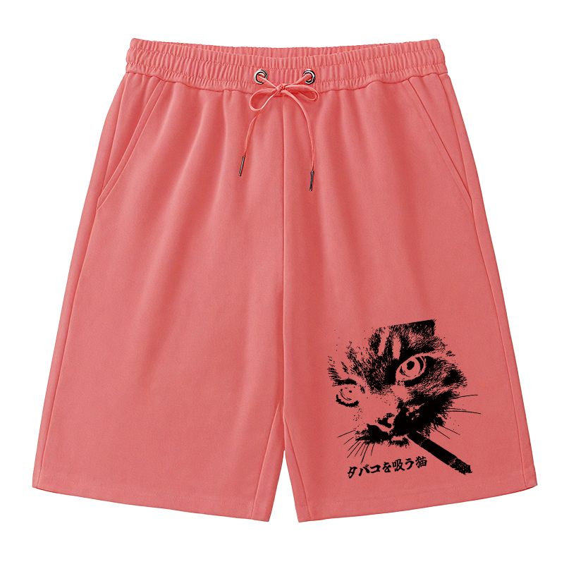 Tokyocanvas Retro Cat Smoking Classic Short