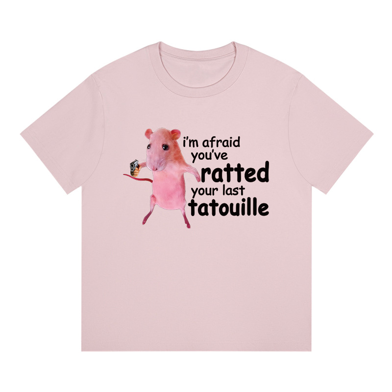 Tokyocanvas Funny Pink Rat Meme Boxy T-shirt