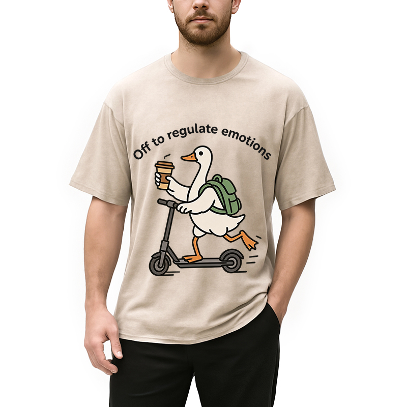 Tokyocanvas Off To Regulate Emotions Washed T-Shirt