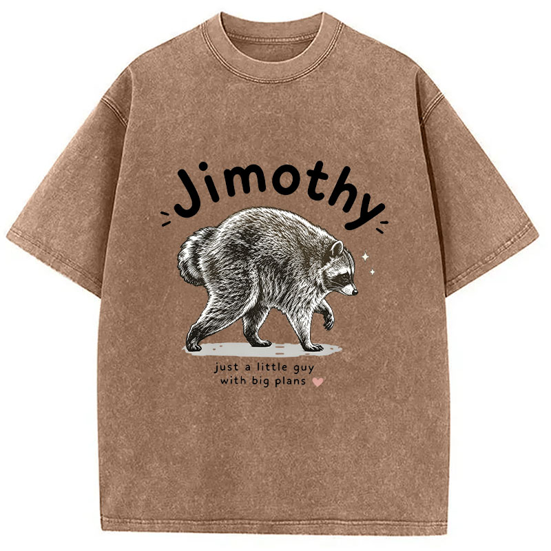 Tokyocanvas Jimothy Just A Little Guy With Big Plans Washed T-Shirt