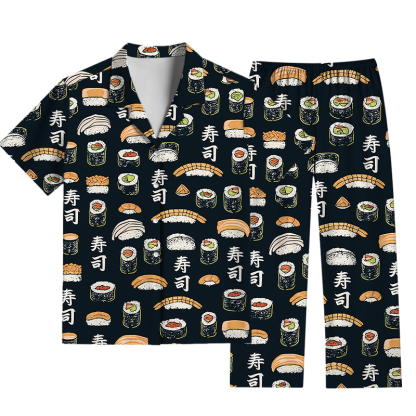 Tokyocanvas Japanese Sushi Aloha Pajama Set