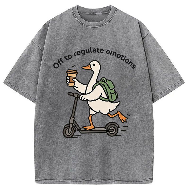 Tokyocanvas Off To Regulate Emotions Washed T-Shirt