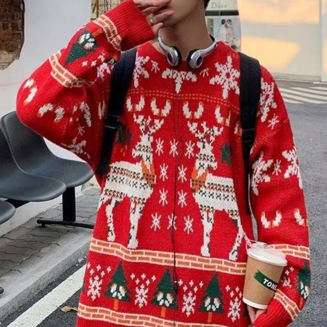 Tokyocanvas Little Deer Christmas Sweater