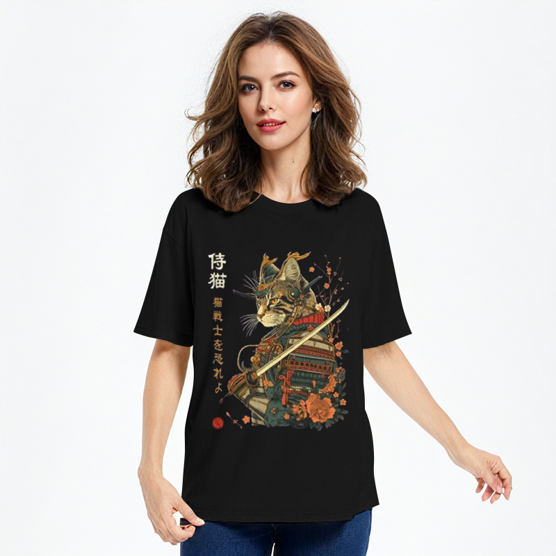 Tokyocanvas Cat Samurai Japanese Art Classic T-Shirt
