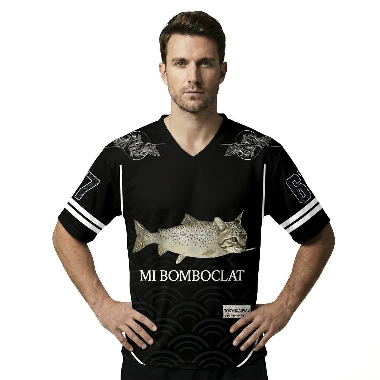 Tokyocanvas Bomboclat Fish Cat Meme Mesh Jersey