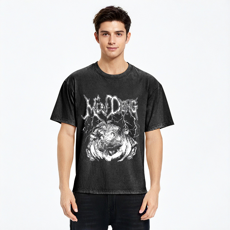 Tokyocanvas Moo Deng Washed T-Shirt