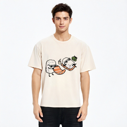 Tokyocanvas Sunbathing Sushi Washed T-Shirt