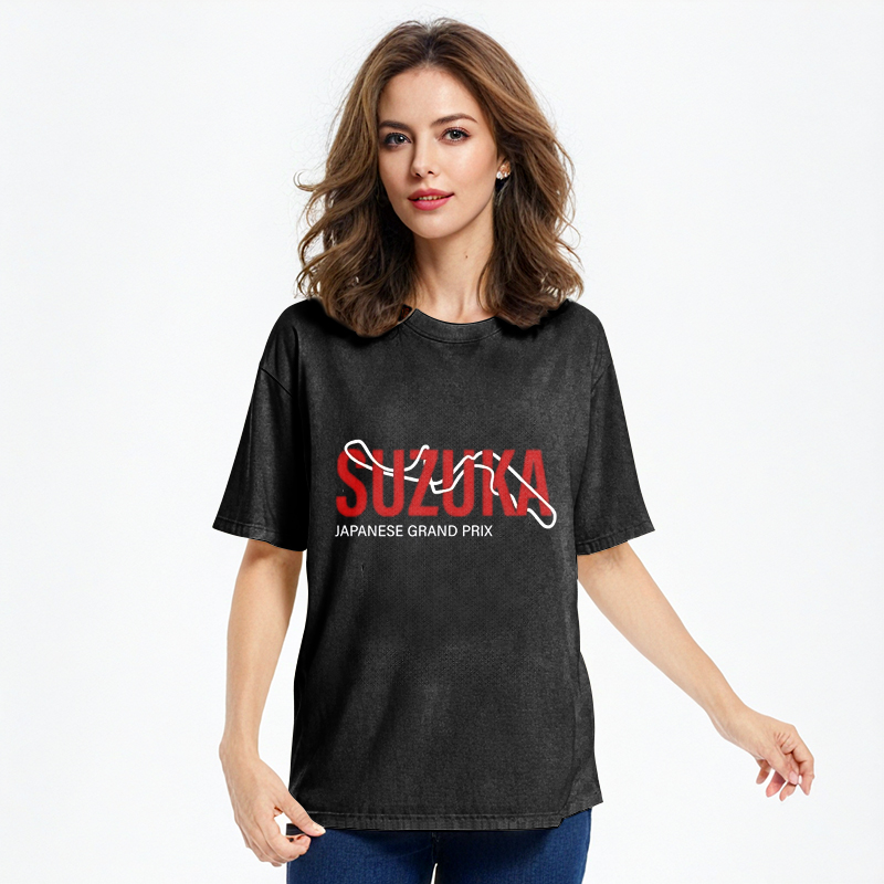 Tokyocanvas Japanese Suzuka Grand Prix Washed T-Shirt