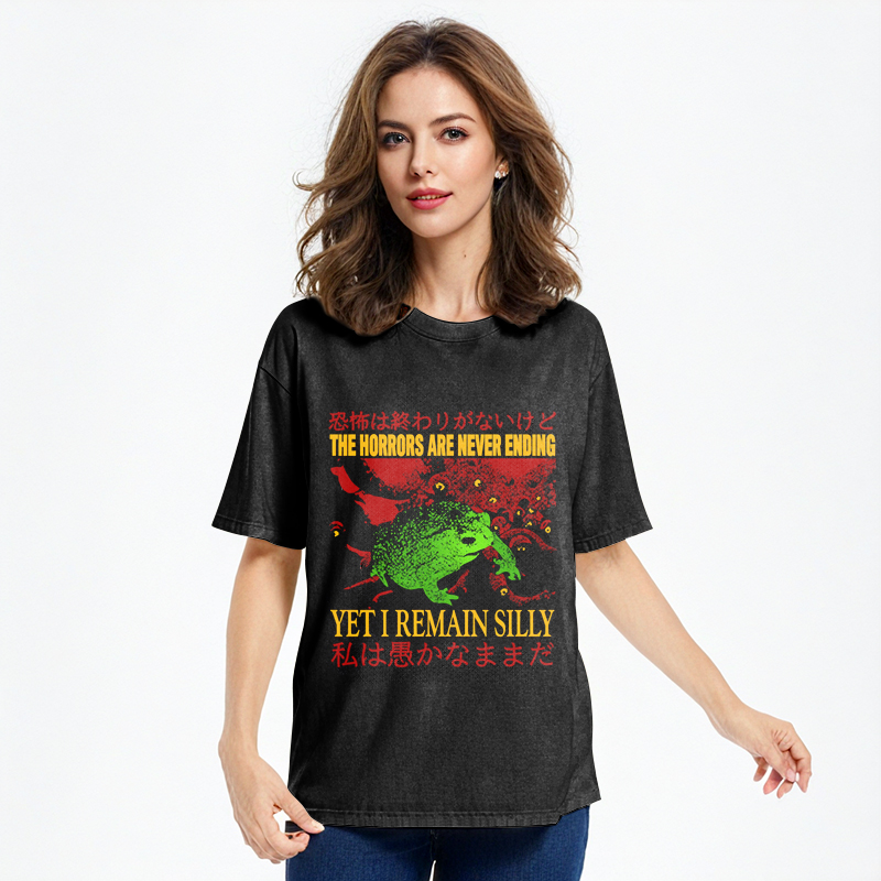 Tokyocanvas The Horrors are Never Ending Washed T-Shirt