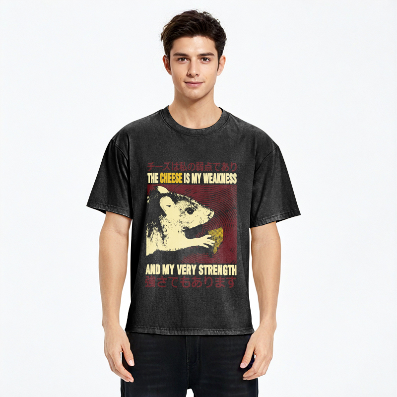 Tokyocanvas The Cheese is My Weakness Washed T-Shirt