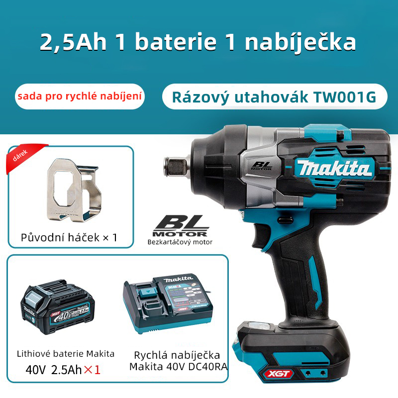 [TW001 4000N.m/40V] Multifunkční lithiový rázový utahovák