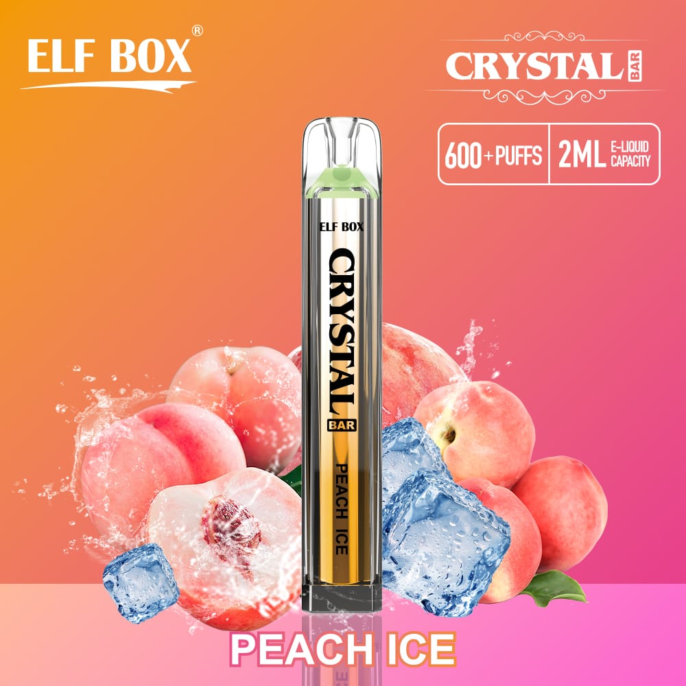 ELF BOX 600 Puffs CRYSTAL BAR  Rechargeable Disposable Vape Pen-ELFBARVAPE
