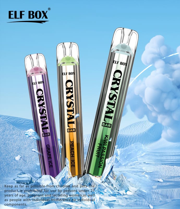 ELF BOX 600 Puffs CRYSTAL BAR  Rechargeable Disposable Vape Pen-ELFBARVAPE