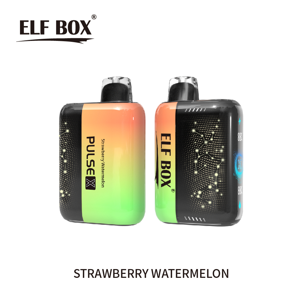 ELF BOX 25000 25K Puffs PULSE X 0% 2% 3% 5% 3D Curved LED Screen Rechargeable Vape pen-kamryvape