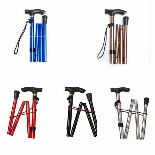GKTK-Aluminum alloy adjustable reinforced walking stick 6 color hiking stick
