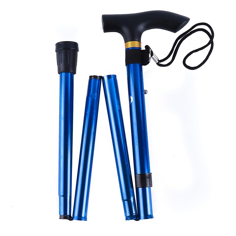 GKTK-Aluminum alloy adjustable reinforced walking stick 6 color hiking stick